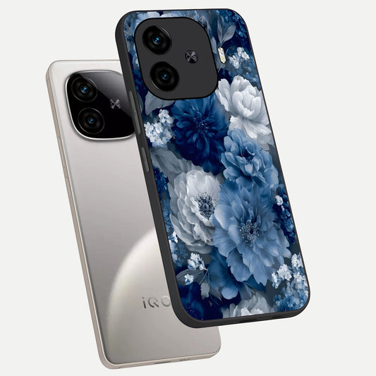 Royal Bloom Garden phone case for iQOO Z9 Turbo showing premium glass back cover with detailed artwork