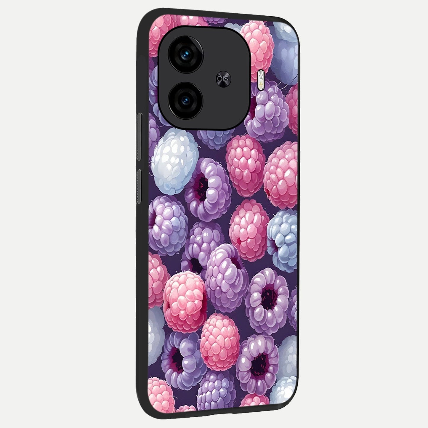 Berry Candy Pop back cover for iQOO Z9 Turbo slim fit glass case with vibrant aesthetic design