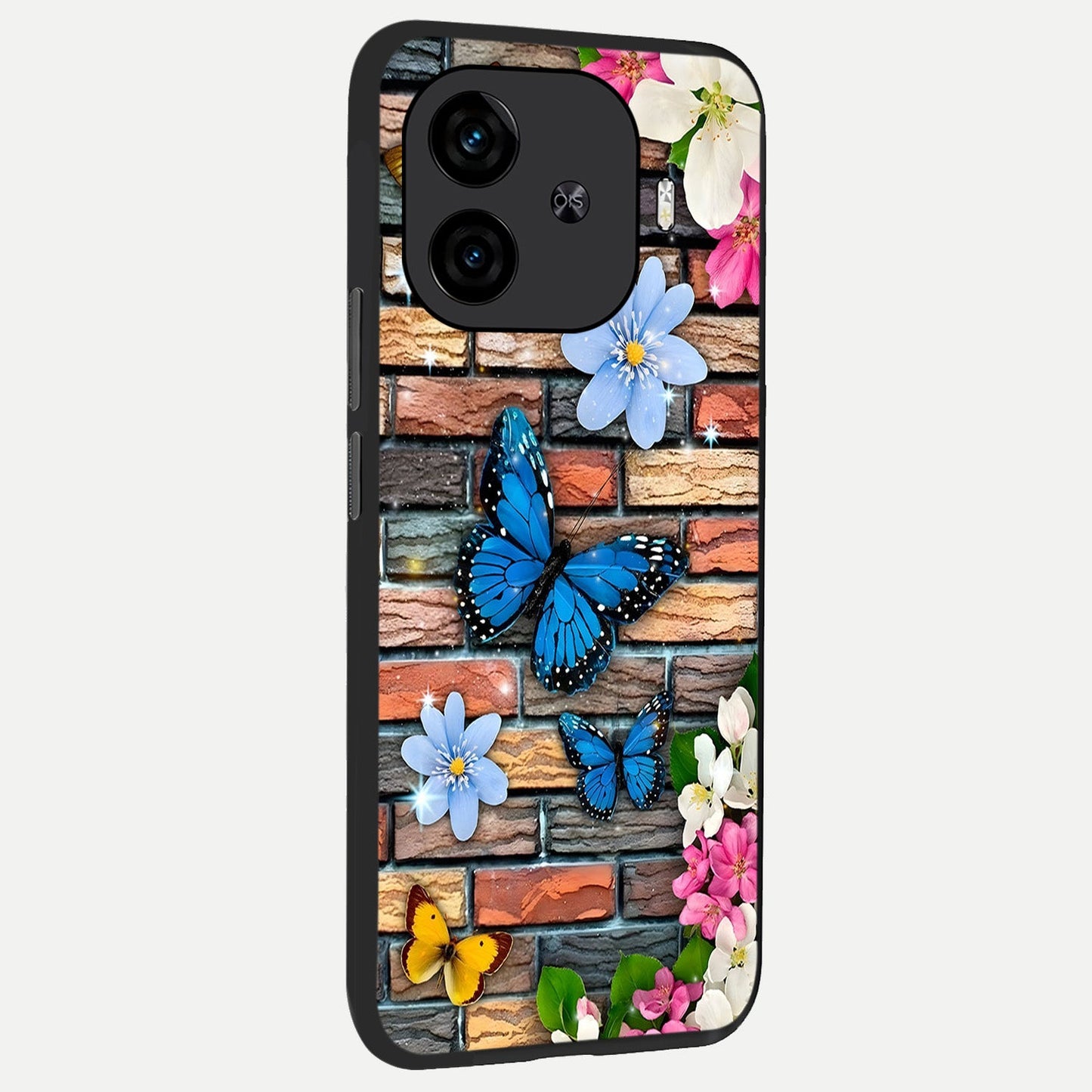 Brick Bloom Flight back cover for iQOO Z9 Turbo slim fit glass case with vibrant aesthetic design