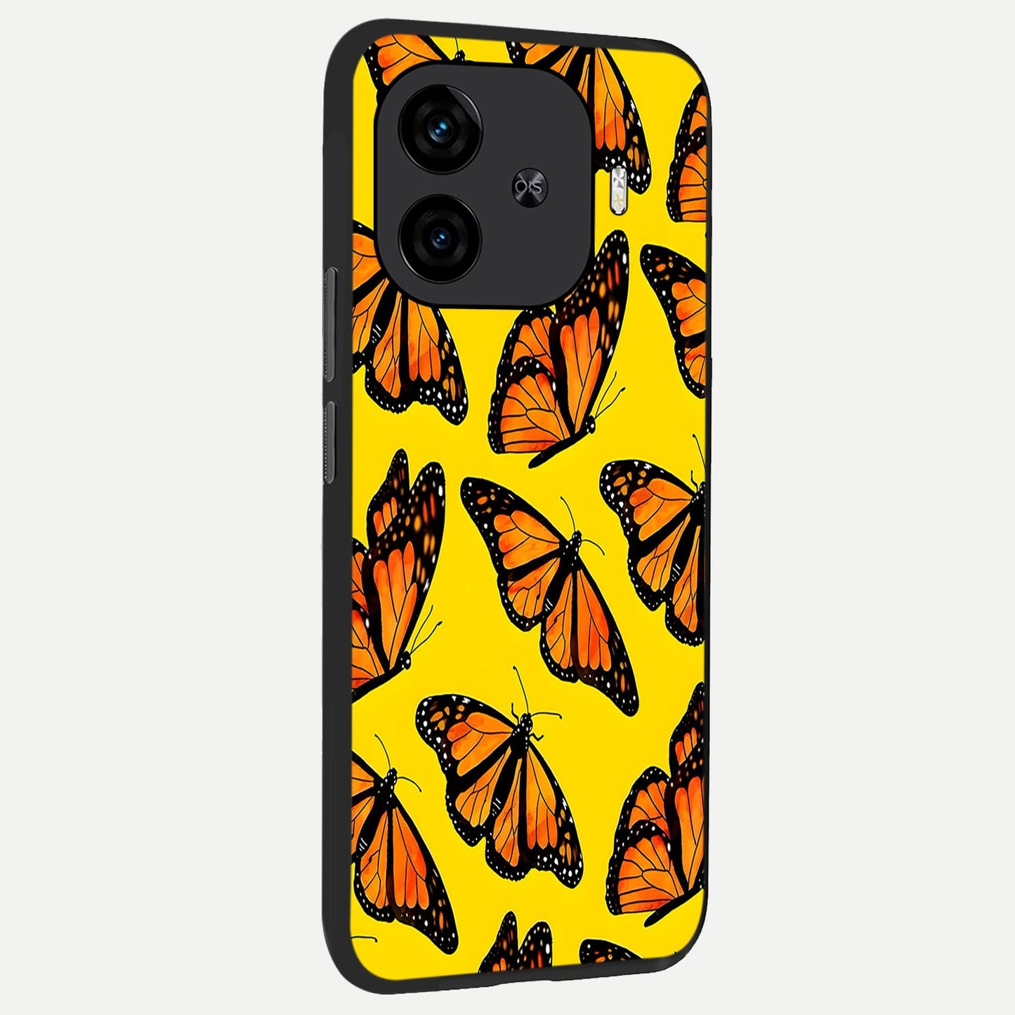 Golden Wing Flight back cover for iQOO Z9 Turbo slim fit glass case with vibrant aesthetic design