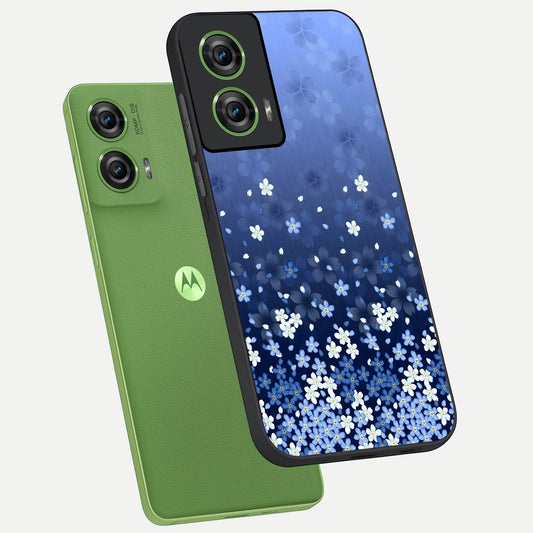 Blue Starry phone case For Moto Edge 50 Fusion showing premium glass back cover with detailed artwork