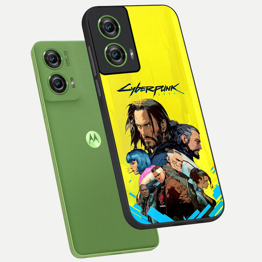 Neon Rebel Genesis phone case For Moto Edge 50 Fusion showing premium glass back cover with detailed artwork