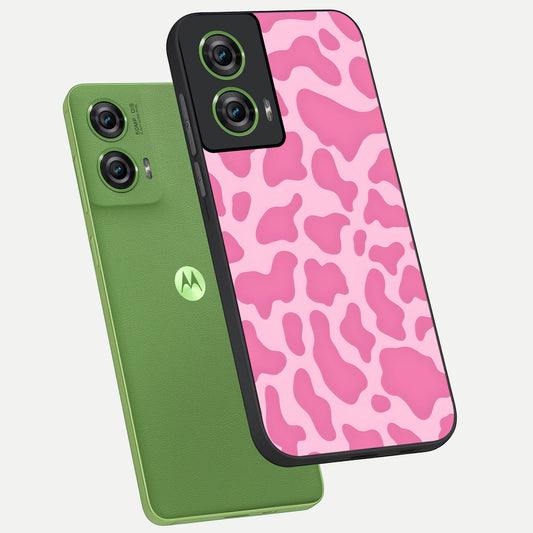 Pinkish Scenery phone case For Moto Edge 50 Fusion showing premium glass back cover with detailed artwork