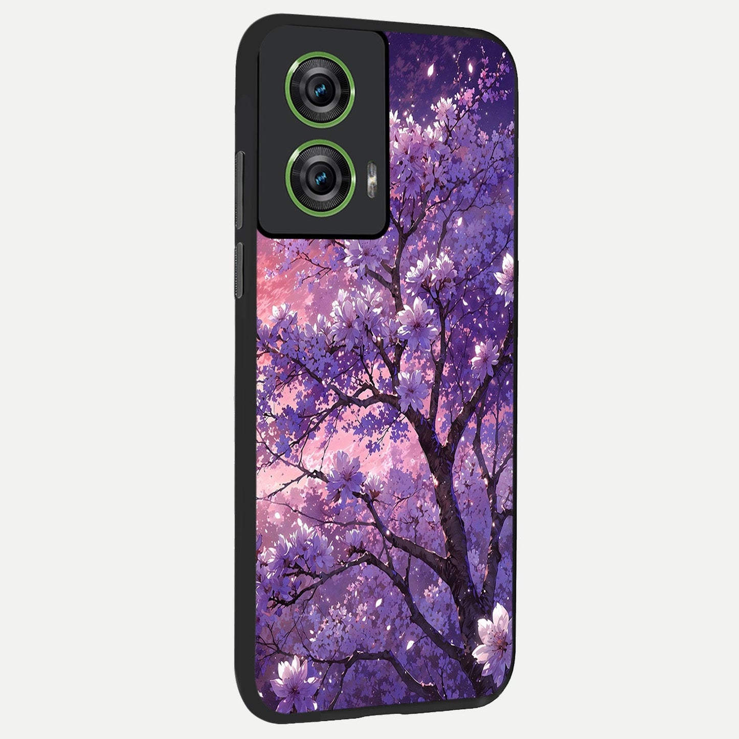 Blossom Tree back cover For Moto Edge 50 Fusion slim fit glass case with vibrant aesthetic design