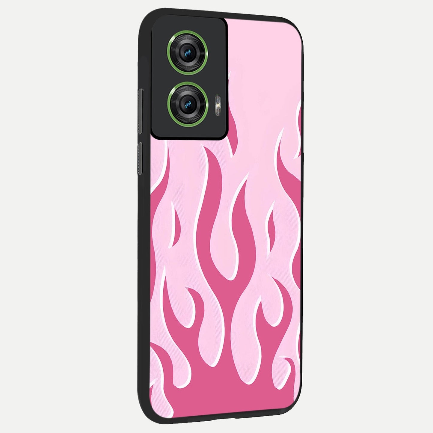 Blush Flame Energy back cover For Moto Edge 50 Fusion slim fit glass case with vibrant aesthetic design