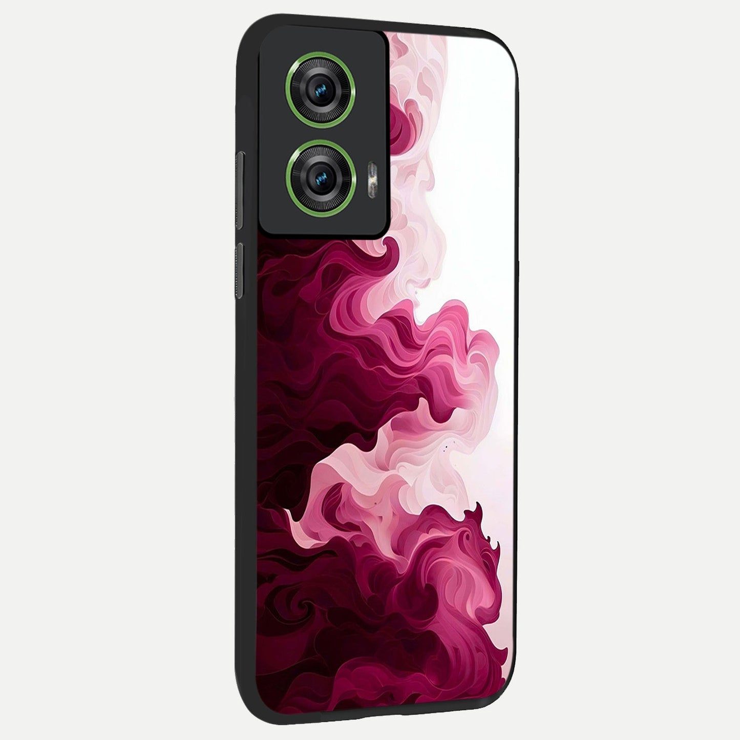 Crimson Wave Flow back cover For Moto Edge 50 Fusion slim fit glass case with vibrant aesthetic design