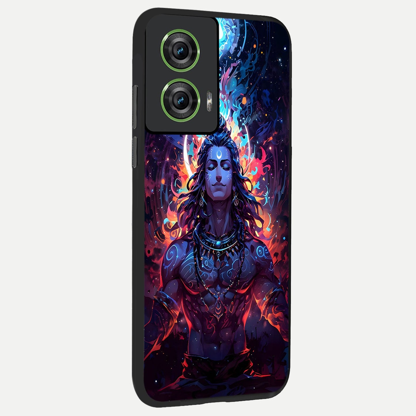 Divine Fire Shiv back cover For Moto Edge 50 Fusion slim fit glass case with vibrant aesthetic design