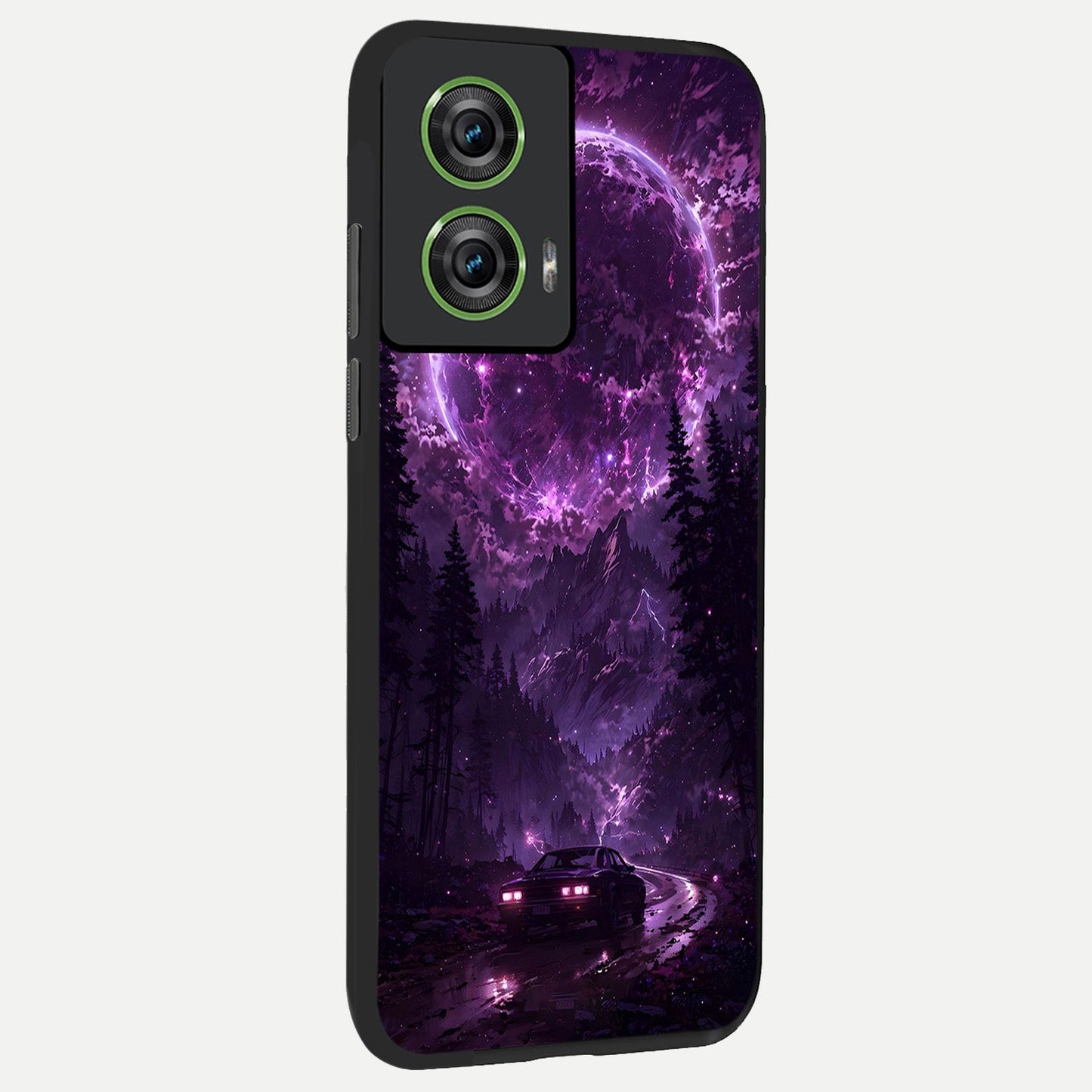 Eternal Cosmic Drive back cover For Moto Edge 50 Fusion slim fit glass case with vibrant aesthetic design