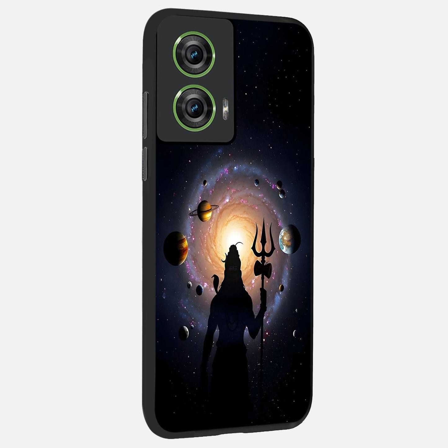 Galactic Shiva Vision back cover For Moto Edge 50 Fusion slim fit glass case with vibrant aesthetic design