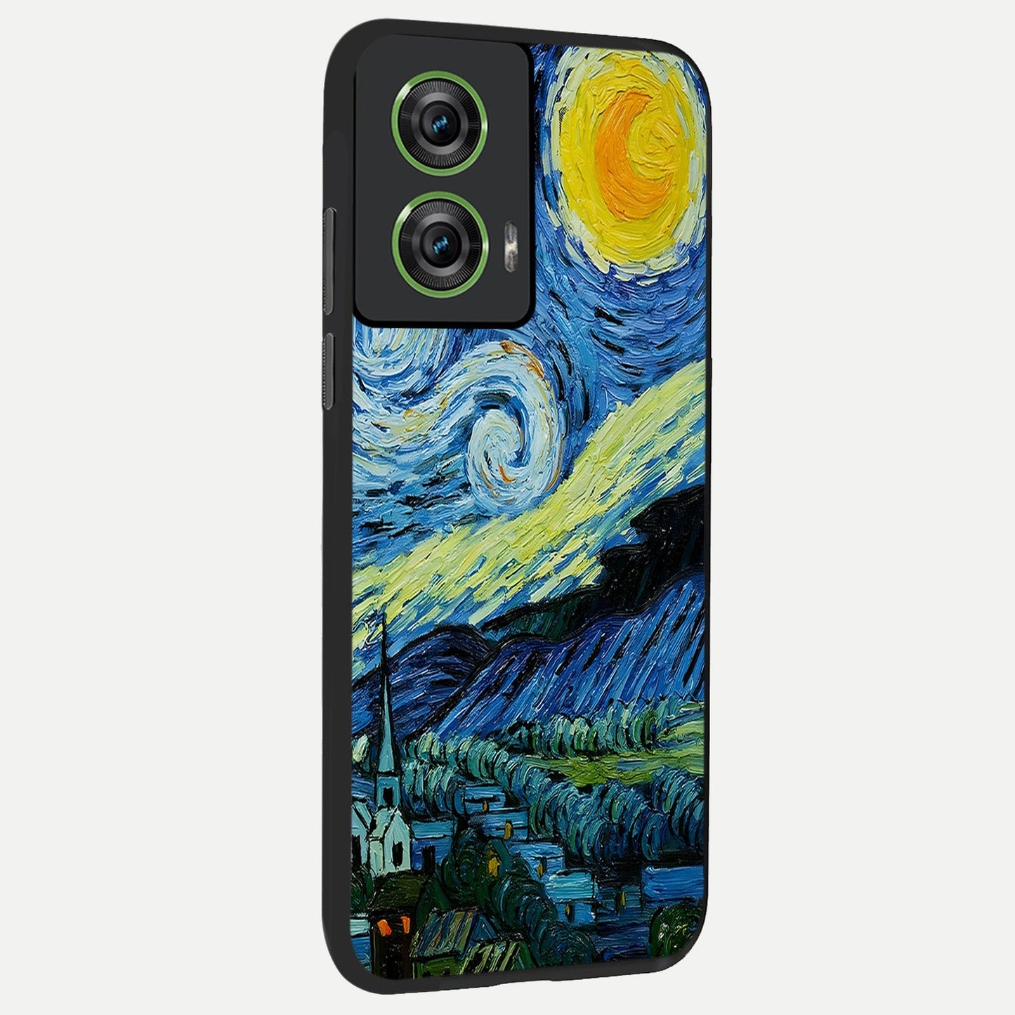 Inspired Van Gogh Art back cover For Moto Edge 50 Fusion slim fit glass case with vibrant aesthetic design