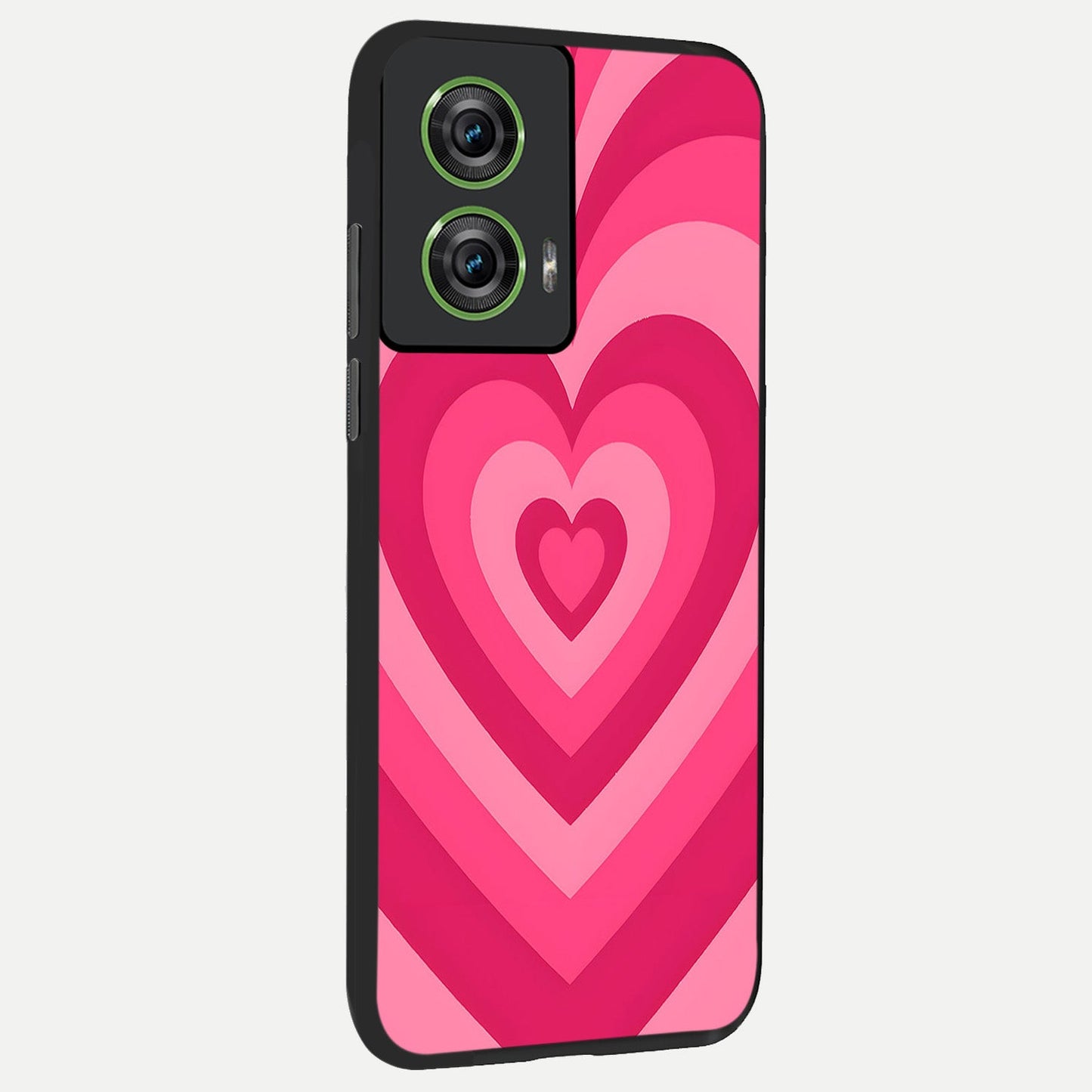Layered Love Hearts back cover For Moto Edge 50 Fusion slim fit glass case with vibrant aesthetic design
