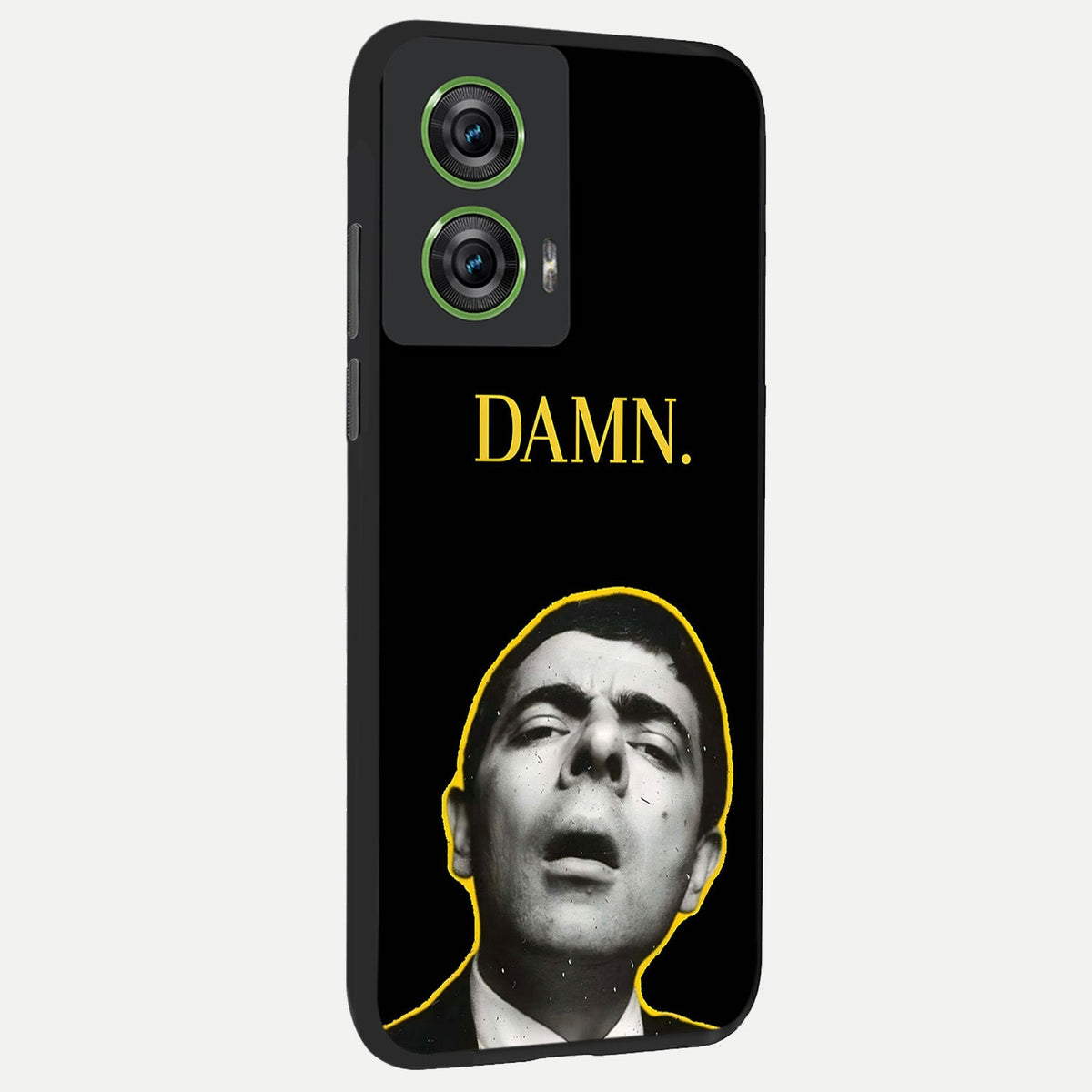 Mr Bean Damn back cover For Moto Edge 50 Fusion slim fit glass case with vibrant aesthetic design