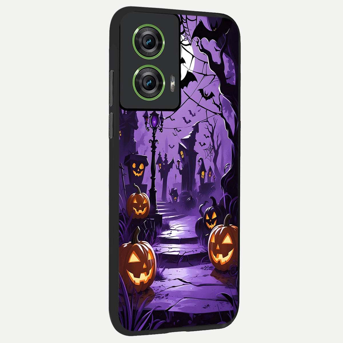 Pumpkin Patch Halloween back cover For Moto Edge 50 Fusion slim fit glass case with vibrant aesthetic design