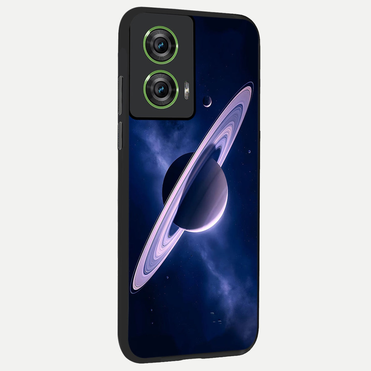 Saturn Ring Mystique back cover For Moto Edge 50 Fusion slim fit glass case with vibrant aesthetic design