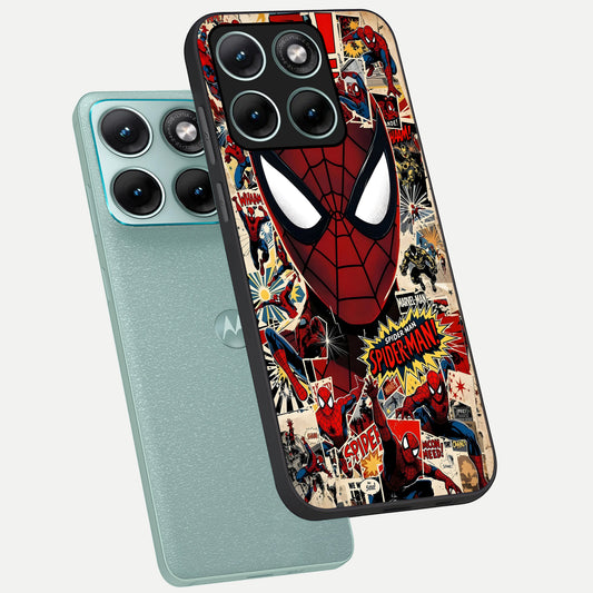 Aesthetic Wonder Spider phone case For Moto Edge 70 Fusion showing premium glass back cover with detailed artwork