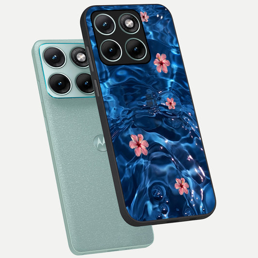 Bloom Thread Art phone case For Moto Edge 70 Fusion showing premium glass back cover with detailed artwork