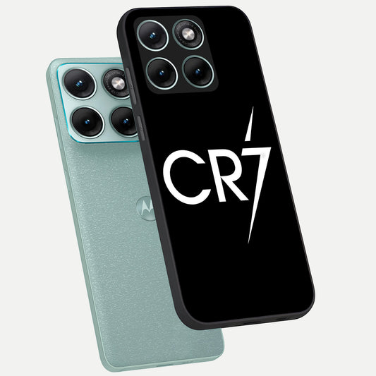 CR7 Elite Strike phone case For Moto Edge 70 Fusion showing premium glass back cover with detailed artwork