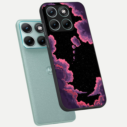 Cosmic Cloud Journey phone case For Moto Edge 70 Fusion showing premium glass back cover with detailed artwork