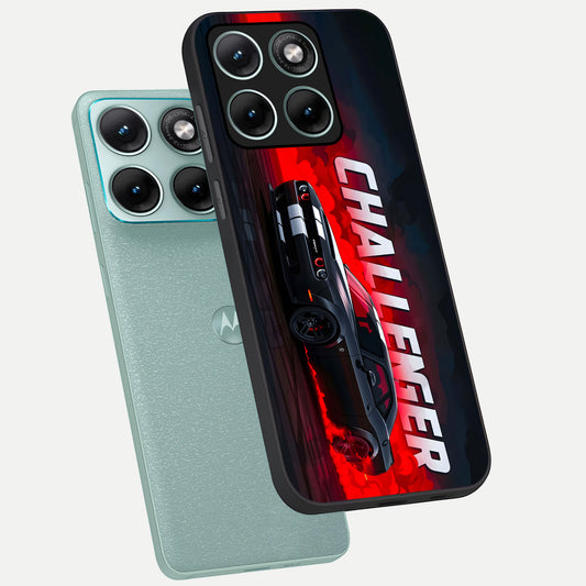 Crimson Challenger Fury phone case For Moto Edge 70 Fusion showing premium glass back cover with detailed artwork