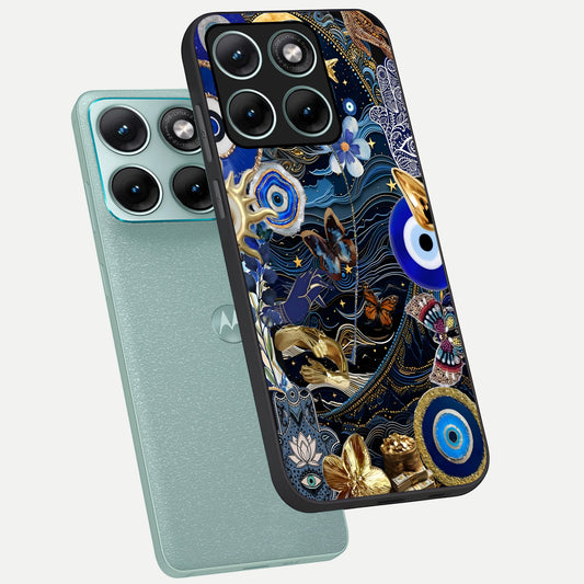 Golden Moon Magic phone case For Moto Edge 70 Fusion showing premium glass back cover with detailed artwork