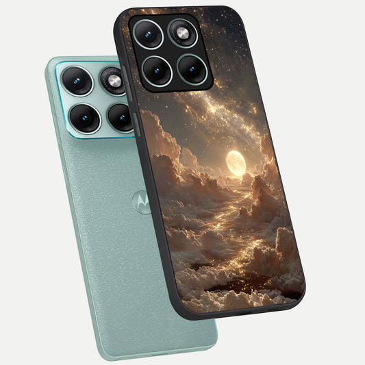 Golden Sky Dream phone case For Moto Edge 70 Fusion showing premium glass back cover with detailed artwork