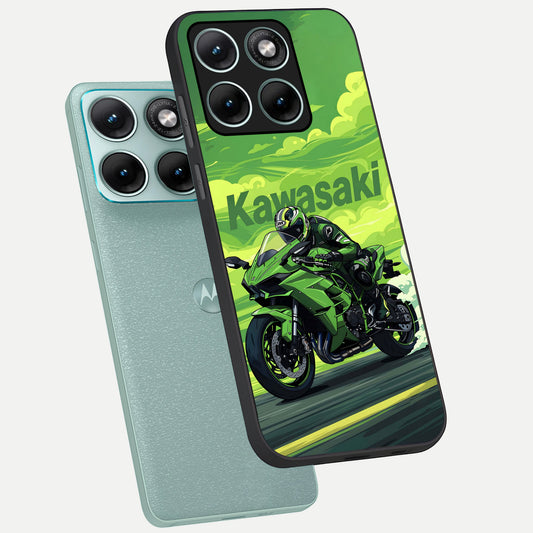 Greenery Sky phone case For Moto Edge 70 Fusion showing premium glass back cover with detailed artwork