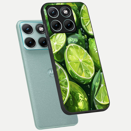 Green Kawasaki phone case For Moto Edge 70 Fusion showing premium glass back cover with detailed artwork