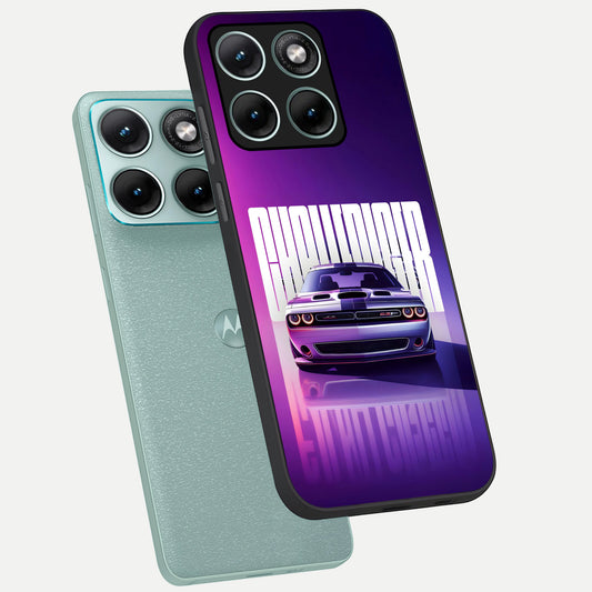 Midnight Muscle Ride phone case For Moto Edge 70 Fusion showing premium glass back cover with detailed artwork