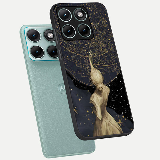 Taylor Swift Girl phone case For Moto Edge 70 Fusion showing premium glass back cover with detailed artwork
