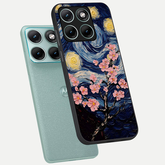 Van Gogh Scenery phone case For Moto Edge 70 Fusion showing premium glass back cover with detailed artwork