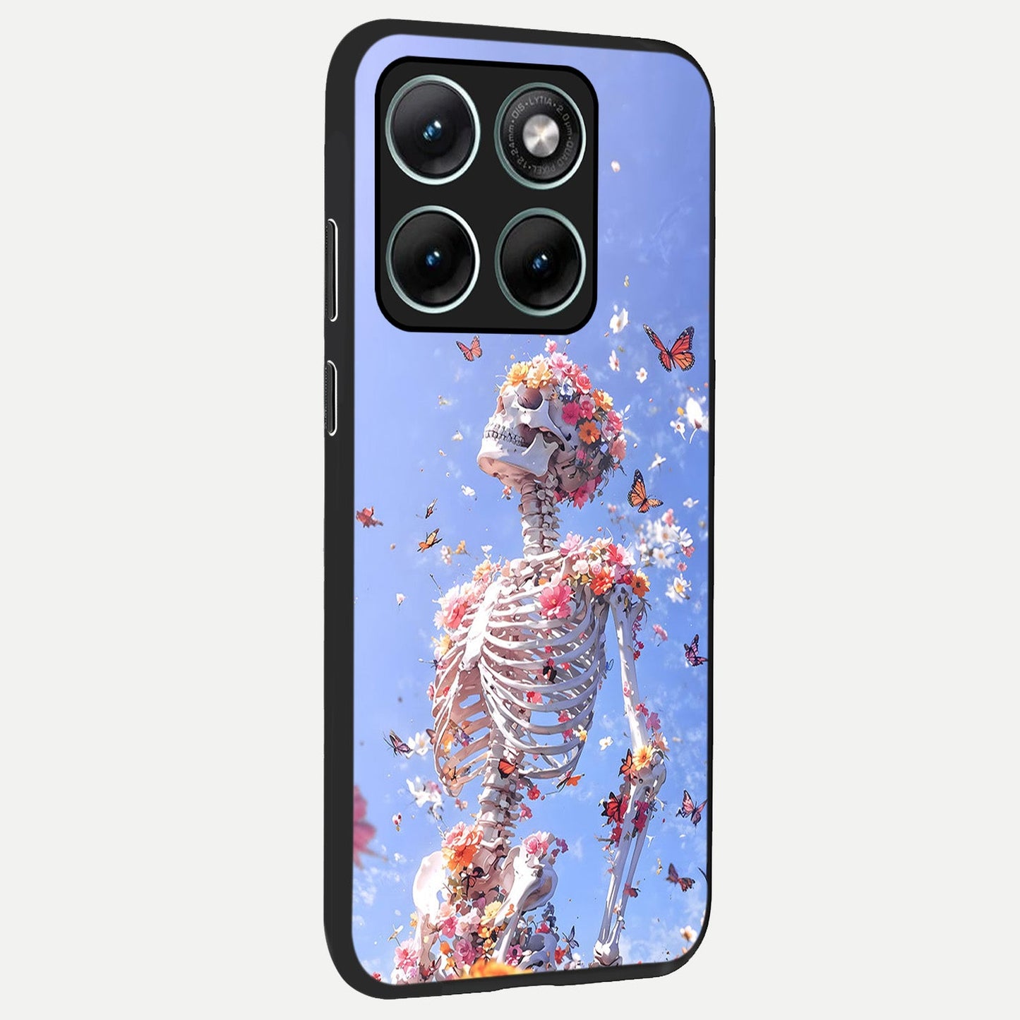 Bloom Beyond Bones back cover For Moto Edge 70 Fusion slim fit glass case with vibrant aesthetic design