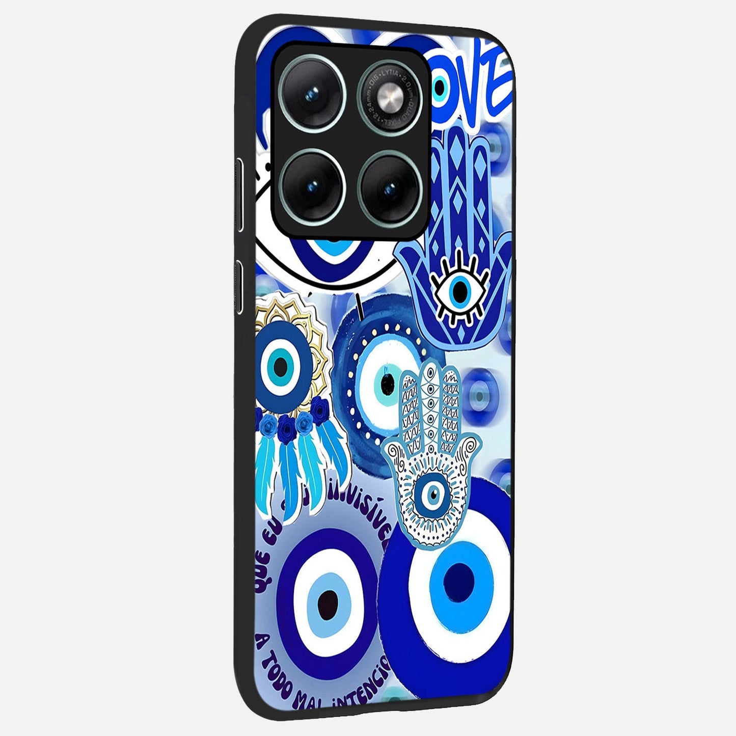 Evil Eyes Dream back cover For Moto Edge 70 Fusion slim fit glass case with vibrant aesthetic design