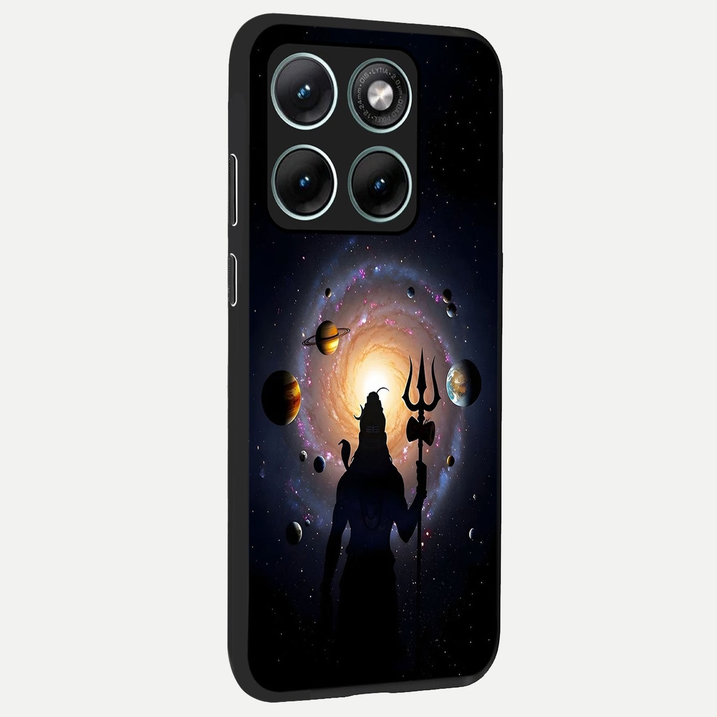 Galactic Shiva Vision back cover For Moto Edge 70 Fusion slim fit glass case with vibrant aesthetic design