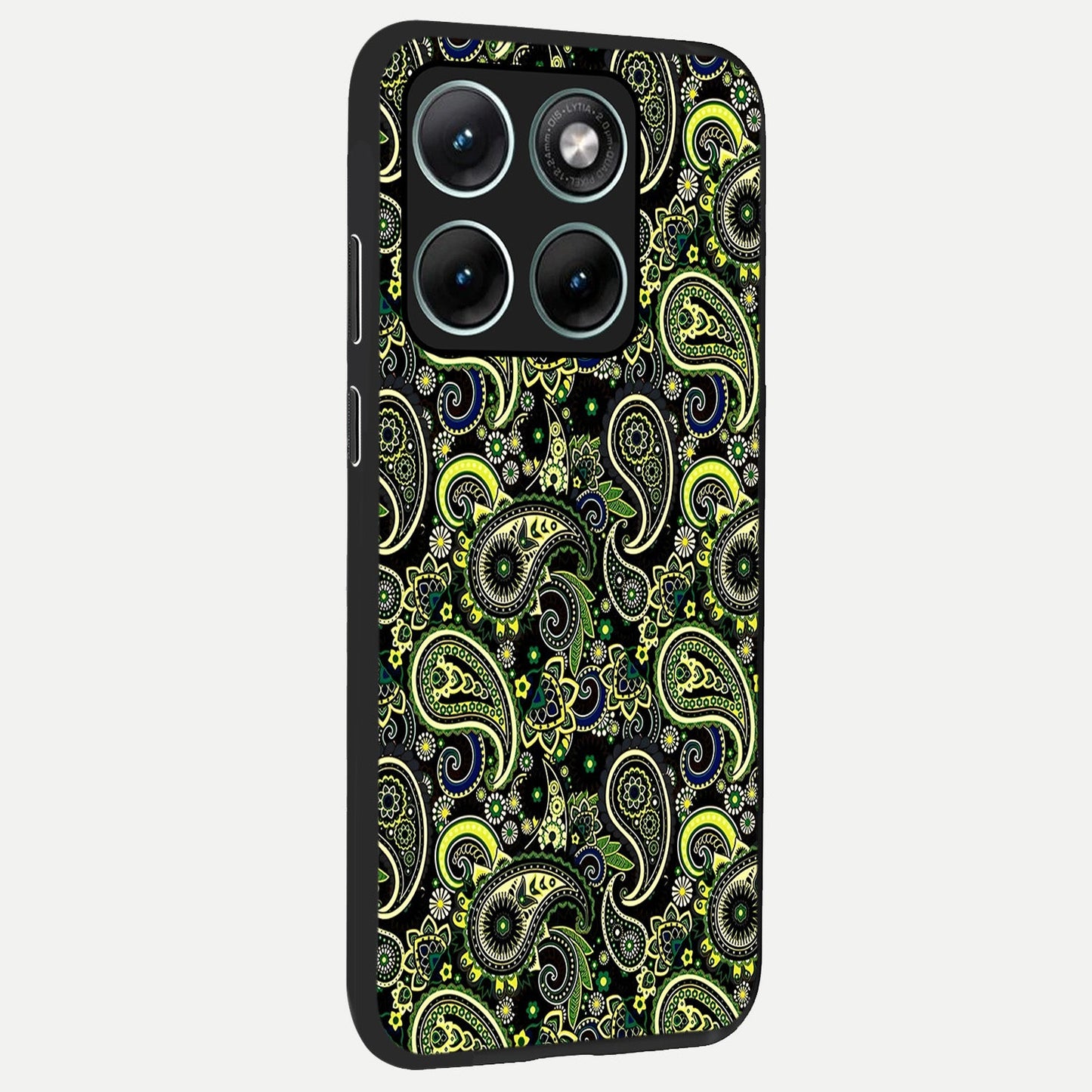 Green Lemon back cover For Moto Edge 70 Fusion slim fit glass case with vibrant aesthetic design