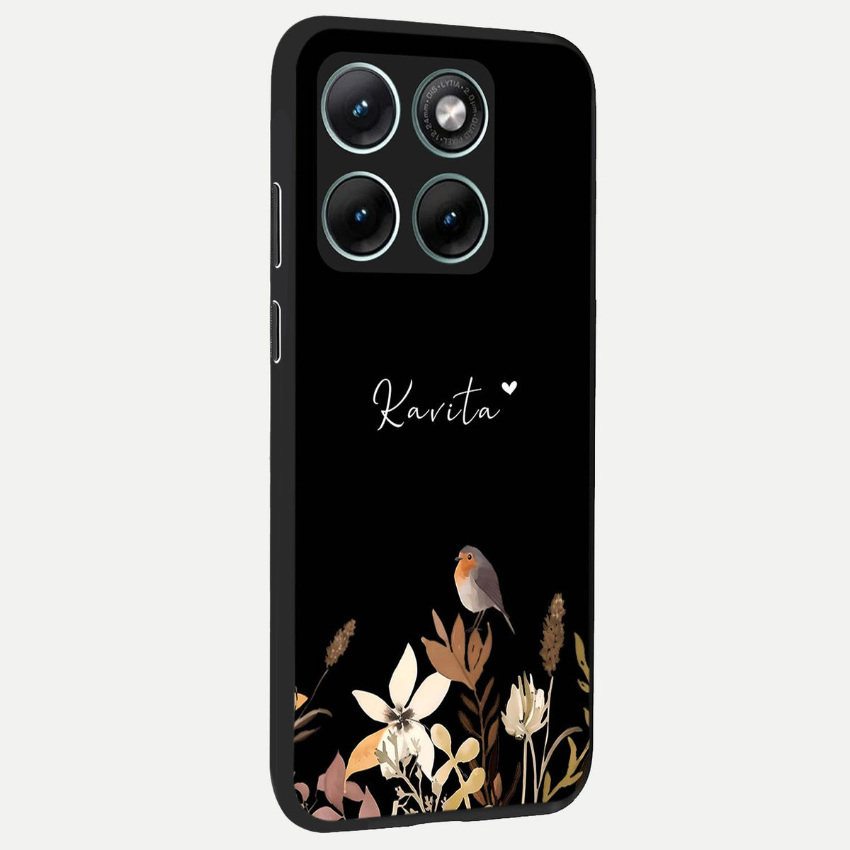 Quiet Garden Tune Custom Name back cover For Moto Edge 70 Fusion slim fit glass case with vibrant aesthetic design