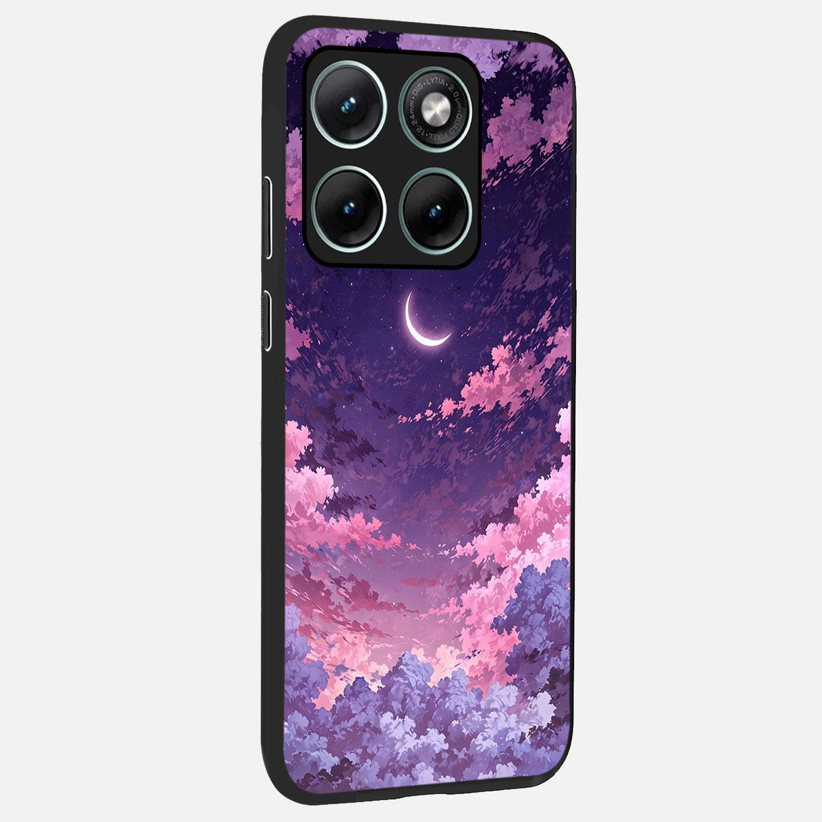 Sky Drift Clouds back cover For Moto Edge 70 Fusion slim fit glass case with vibrant aesthetic design