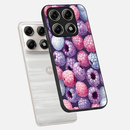 Berry Candy Pop phone case For Moto Edge 70 Pro showing premium glass back cover with detailed artwork