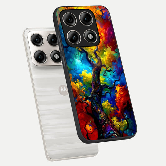 Colorful Soda Bottles phone case For Moto Edge 70 Pro showing premium glass back cover with detailed artwork