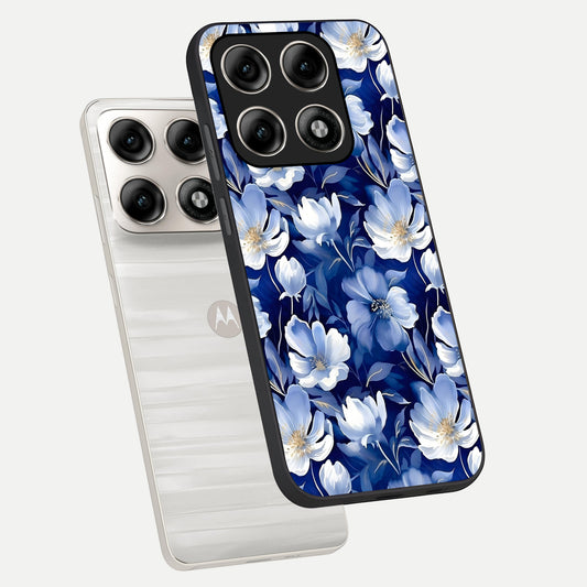 Cute Floral Patterns phone case For Moto Edge 70 Pro showing premium glass back cover with detailed artwork