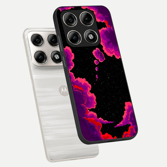 Galaxy Dream Frame phone case For Moto Edge 70 Pro showing premium glass back cover with detailed artwork