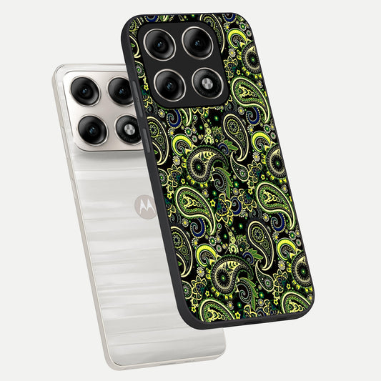 Green Lemon phone case For Moto Edge 70 Pro showing premium glass back cover with detailed artwork