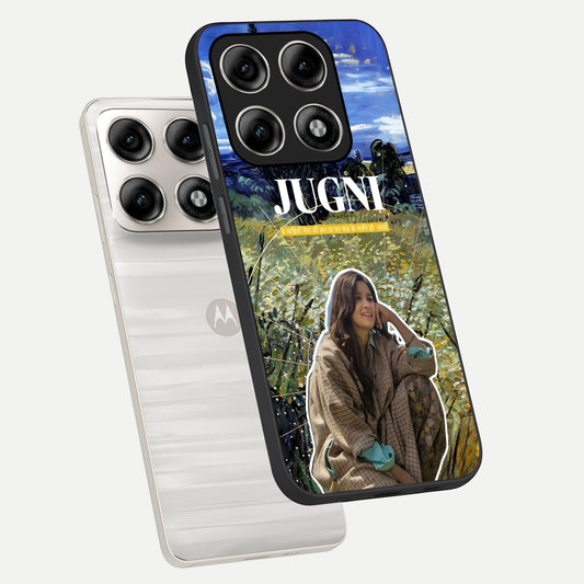 Jugni Soul Vibes phone case For Moto Edge 70 Pro showing premium glass back cover with detailed artwork