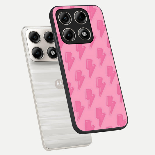 Pink Moo Magic phone case For Moto Edge 70 Pro showing premium glass back cover with detailed artwork