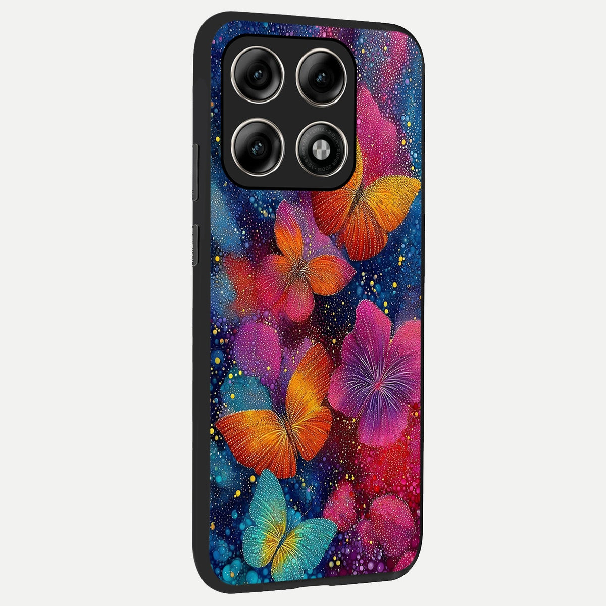 Butterfly Dream Mist back cover For Moto Edge 70 Pro slim fit glass case with vibrant aesthetic design