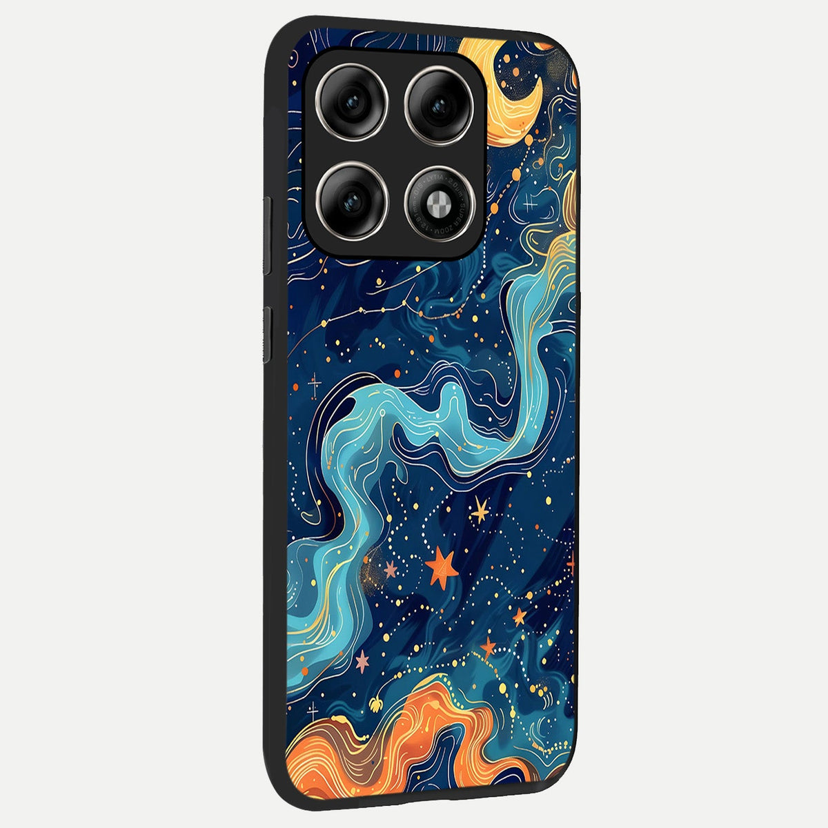 Celestial Dream Flow back cover For Moto Edge 70 Pro slim fit glass case with vibrant aesthetic design