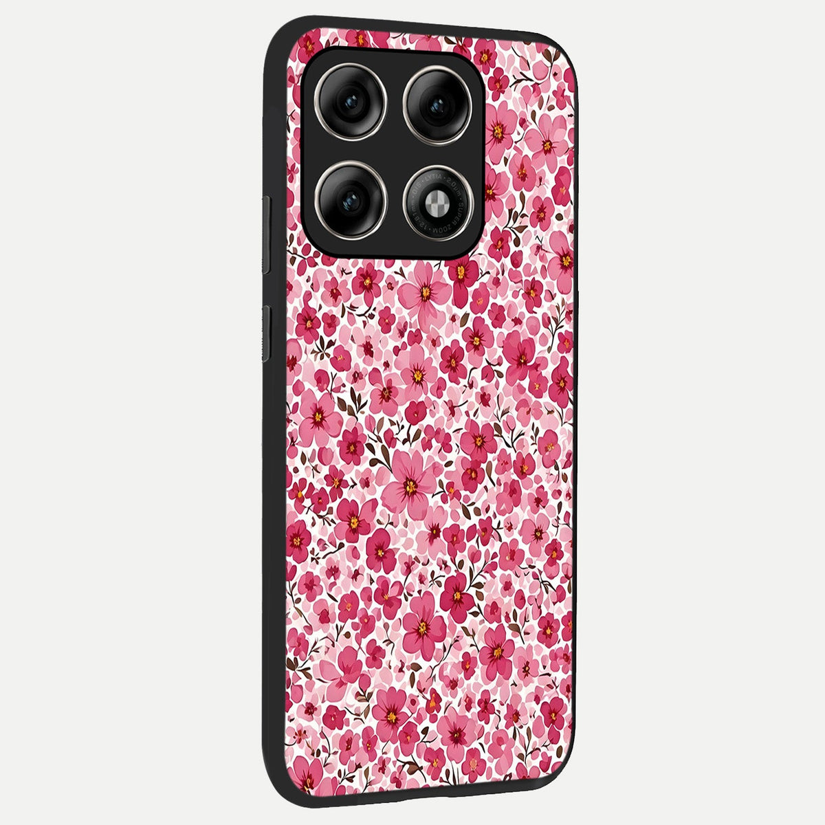 Cherry Blossom Charm back cover For Moto Edge 70 Pro slim fit glass case with vibrant aesthetic design