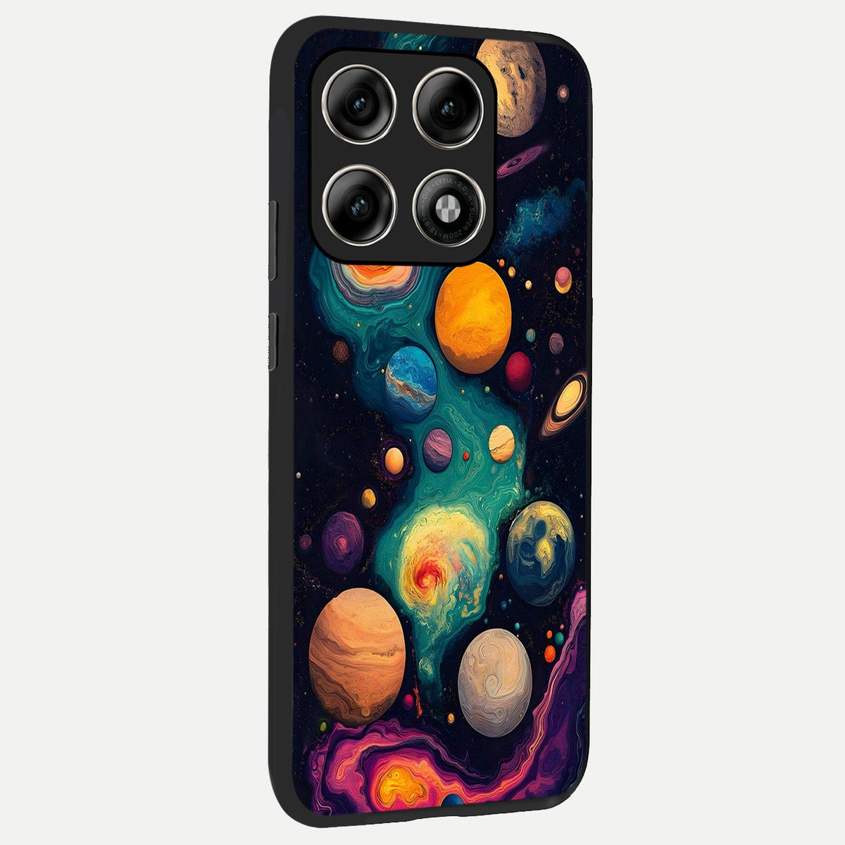 Cosmic Planet Journey back cover For Moto Edge 70 Pro slim fit glass case with vibrant aesthetic design