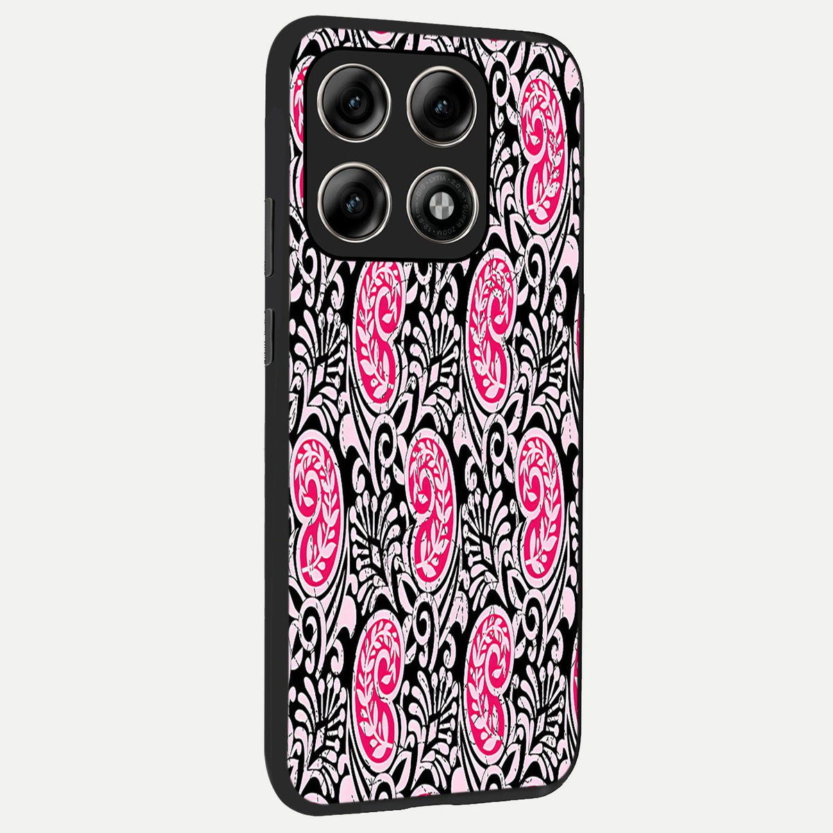 Crimson Paisley Charm back cover For Moto Edge 70 Pro slim fit glass case with vibrant aesthetic design