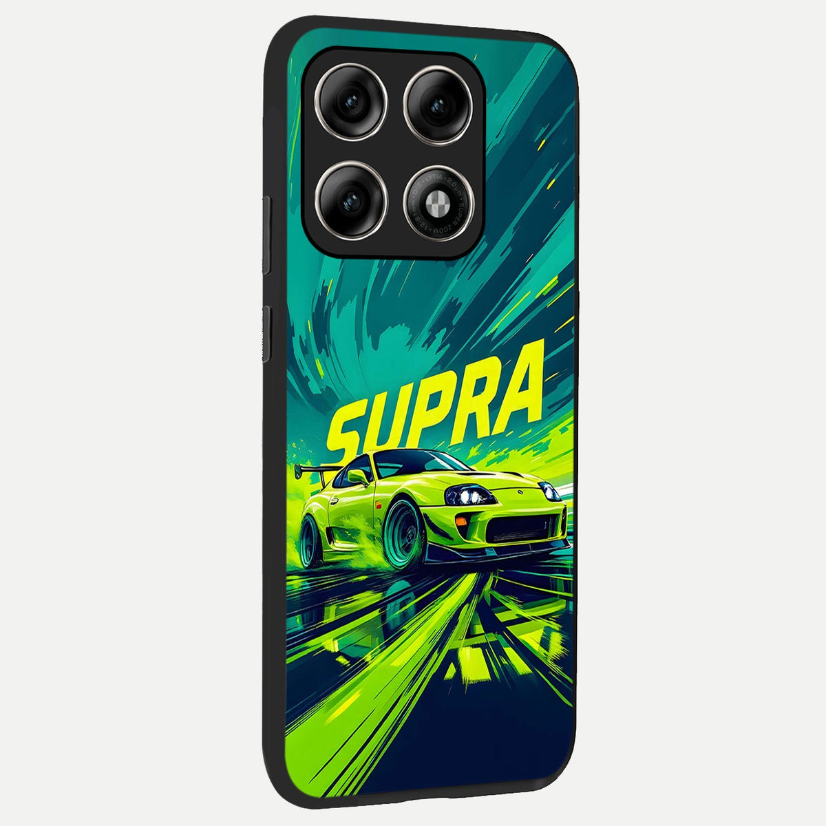 Electric Supra Thunder back cover For Moto Edge 70 Pro slim fit glass case with vibrant aesthetic design