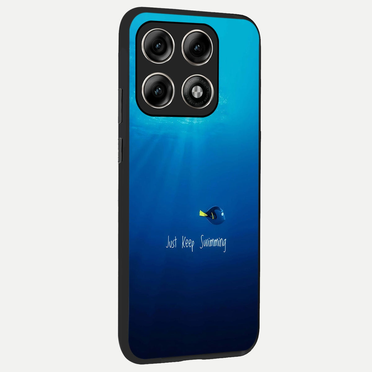 Just Keep Swimming back cover For Moto Edge 70 Pro slim fit glass case with vibrant aesthetic design